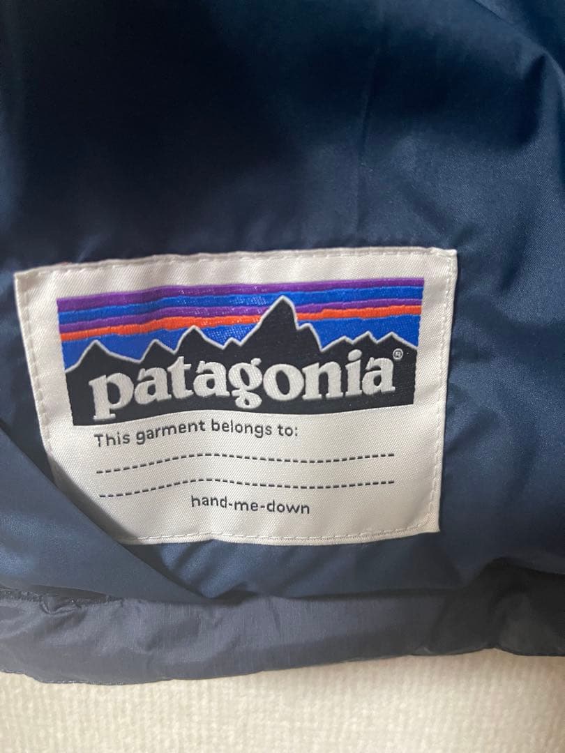 【美品】Patagonia M ハイロフトダウンセーター　フーディー　ネイビー