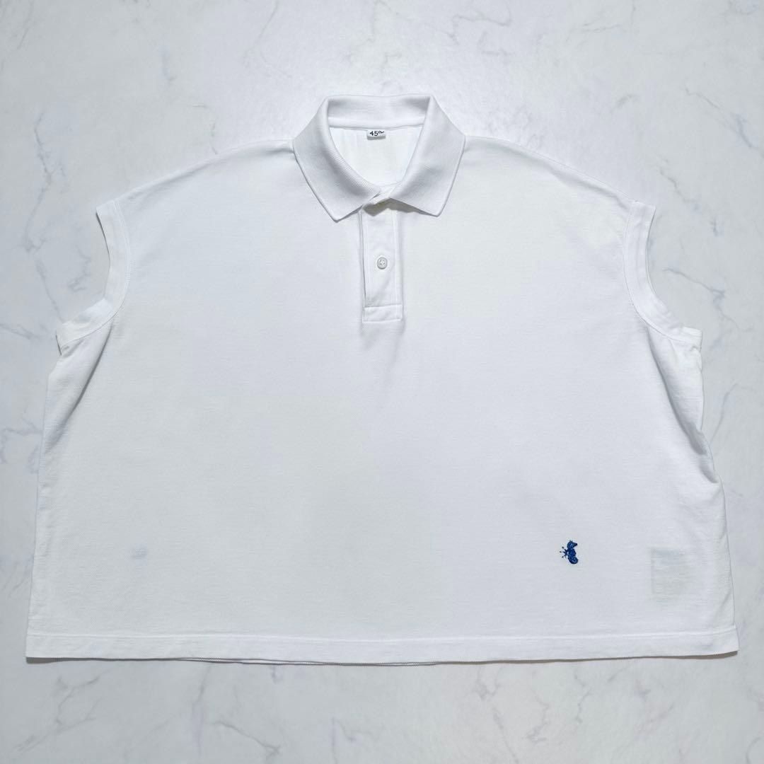 完売品✨45R カノコのMキャミポロ 現行 コットン100% 白 Free