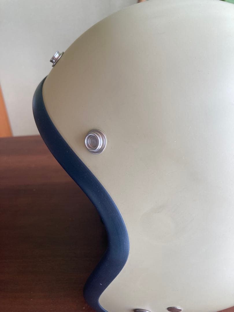 OGK KABUTO ヘルメット FREE艶消しアイボリー バブルシールド付