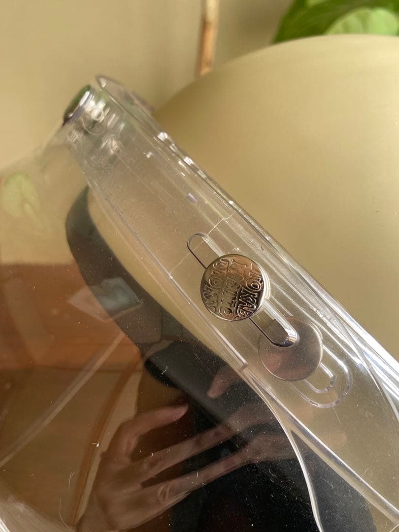 OGK KABUTO ヘルメット FREE艶消しアイボリー バブルシールド付