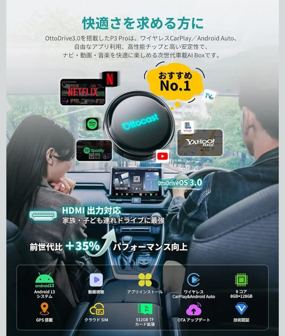 新品 Ottocast OttoAibox P3 Pro オットキャスト