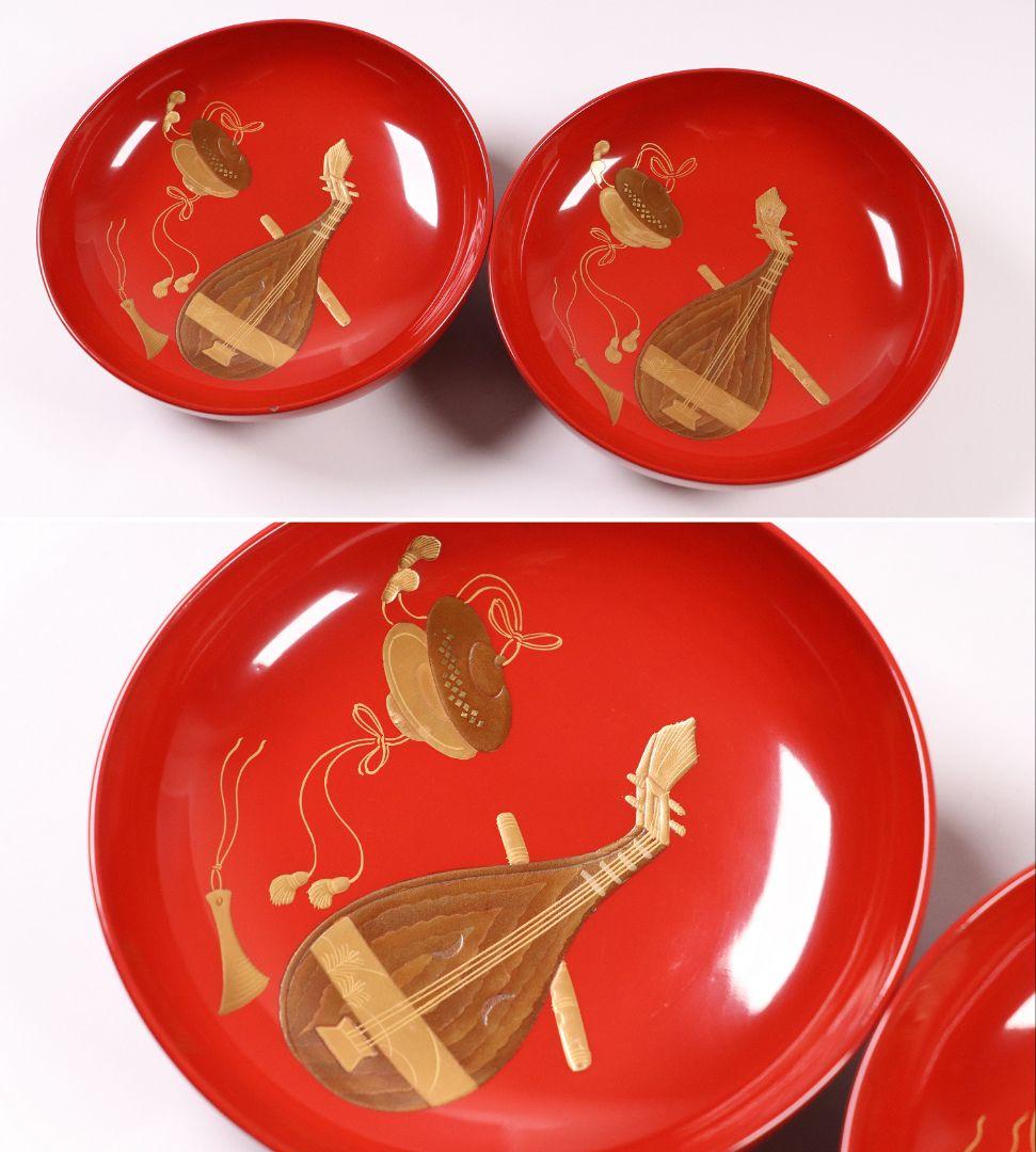 専用 MA417 CL19 輪島塗 楽器金蒔絵 朱塗椀 二客 切金 和楽器