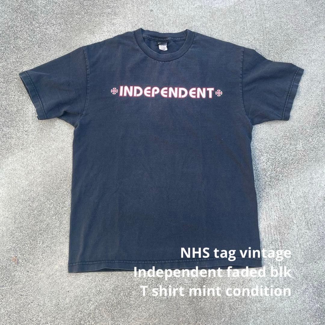 90’s インディペンデント tシャツ アイアンクロス L 極上フェード美品