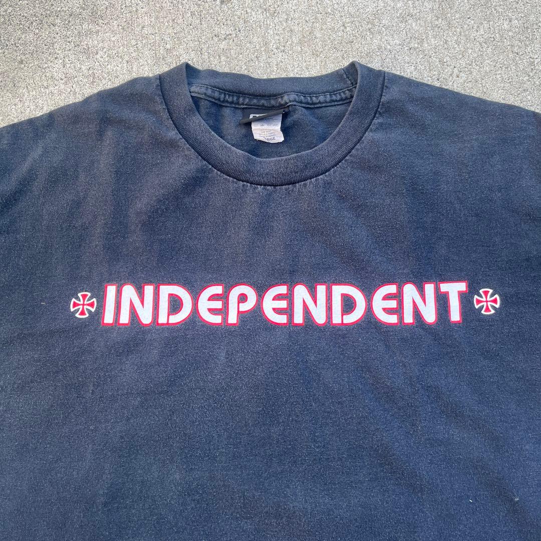 90’s インディペンデント tシャツ アイアンクロス L 極上フェード美品