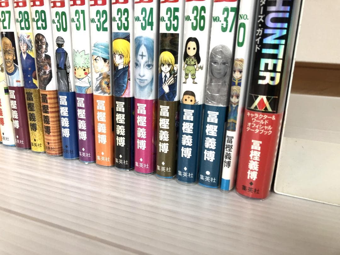 美品　ハンターハンター 　全巻　 初版　 帯 　冊子　ハガキ　ガイドブック