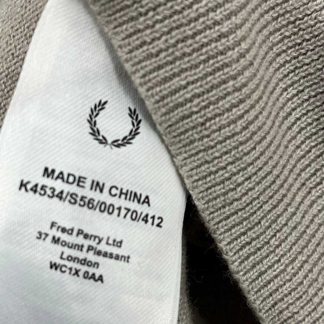 FRED PERRY フレッドペリー ジップアップ ニット ハイネック 月桂樹
