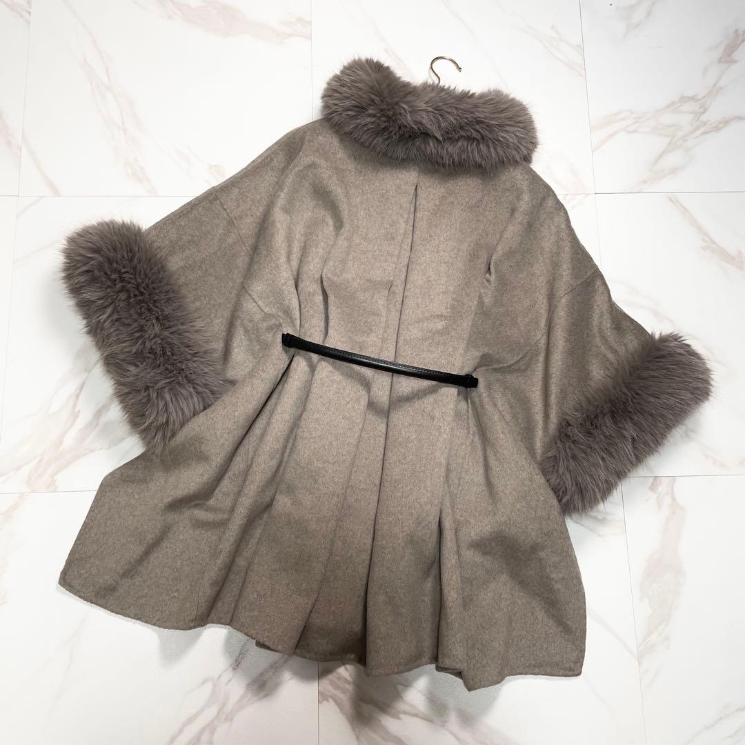 24AW✨SNIDEL スナイデル ファー付きミドルケープコート 3way