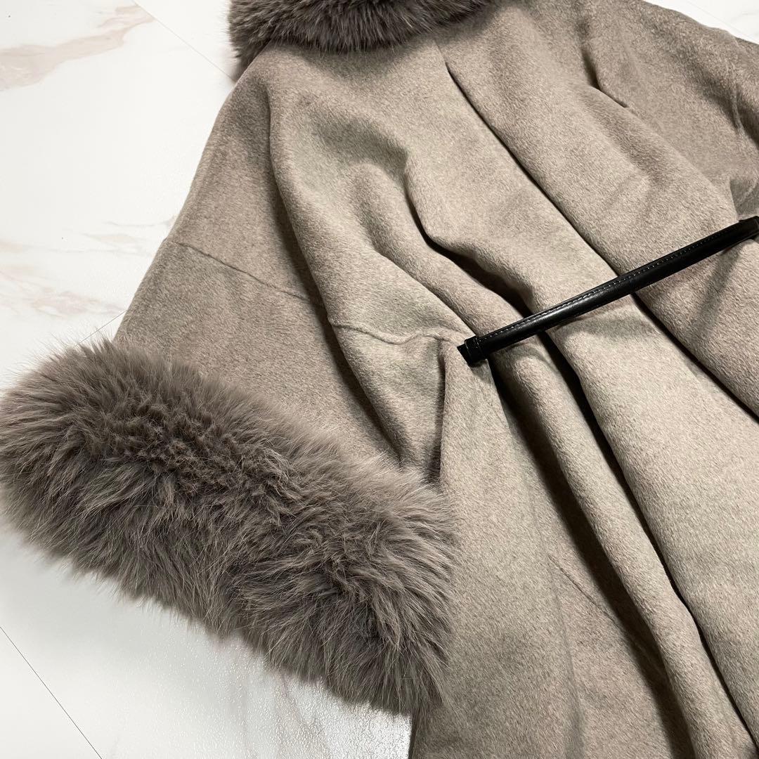 24AW✨SNIDEL スナイデル ファー付きミドルケープコート 3way