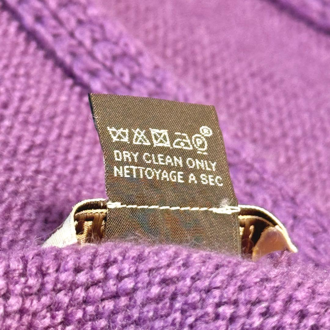 HERMES エルメス カシミヤ マフラー パープル