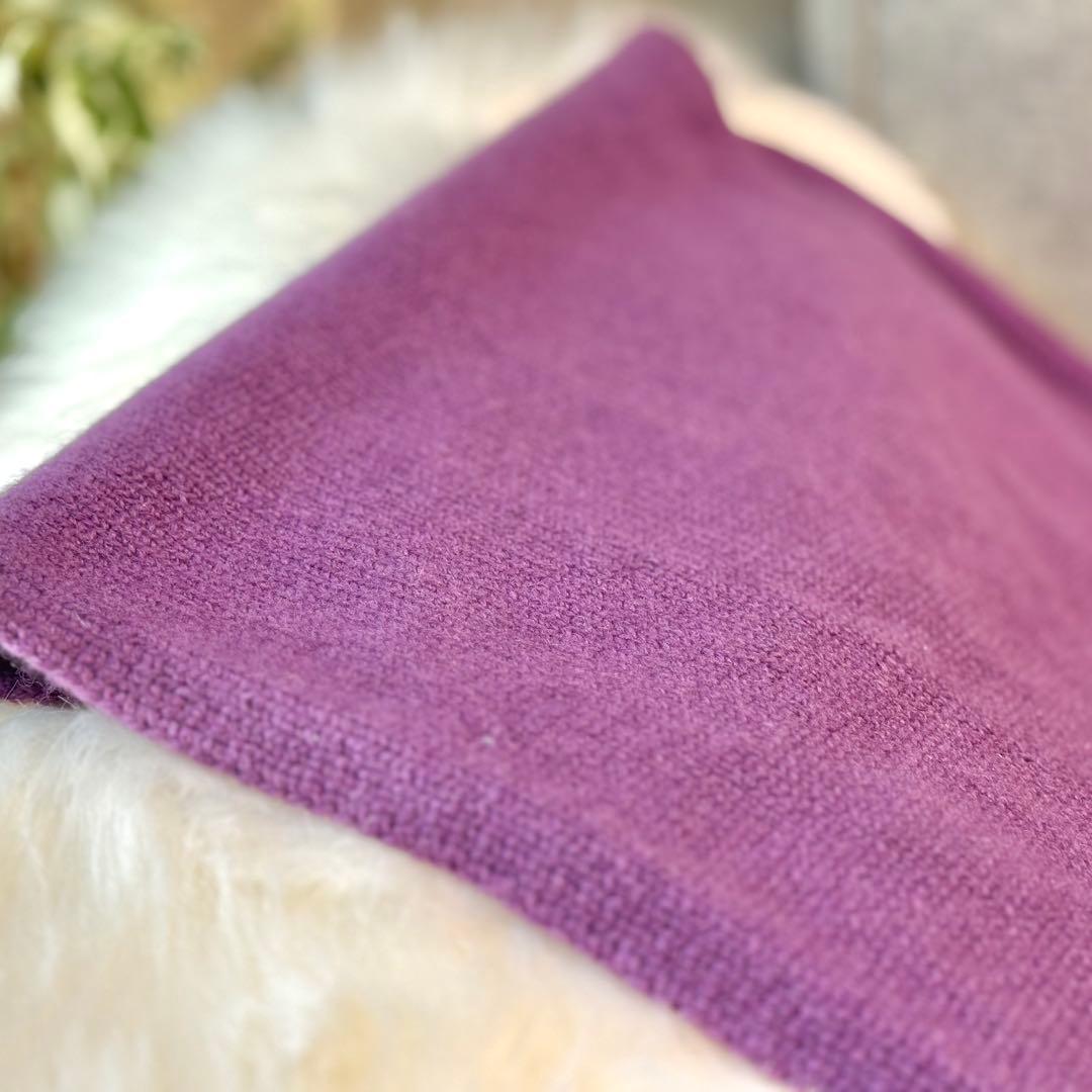 HERMES エルメス カシミヤ マフラー パープル