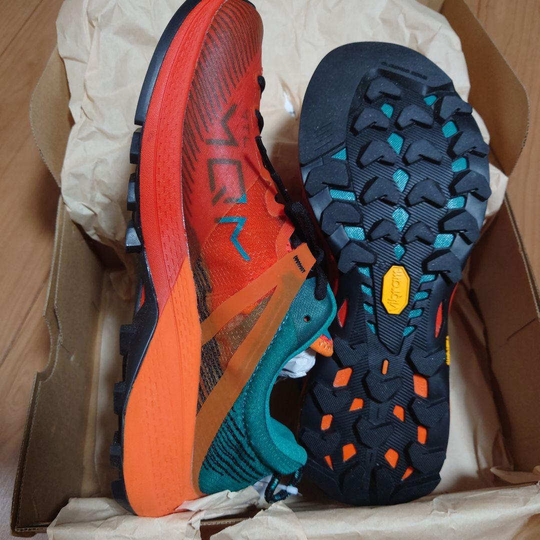 MERRELL トレイルランニングシューズ オレンジ/ターコイズ25cm