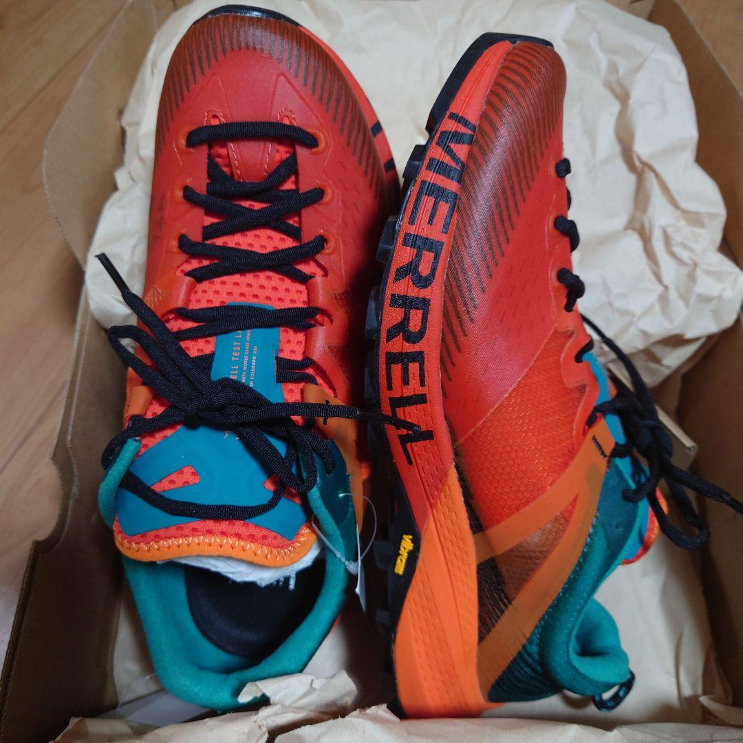 MERRELL トレイルランニングシューズ オレンジ/ターコイズ25cm