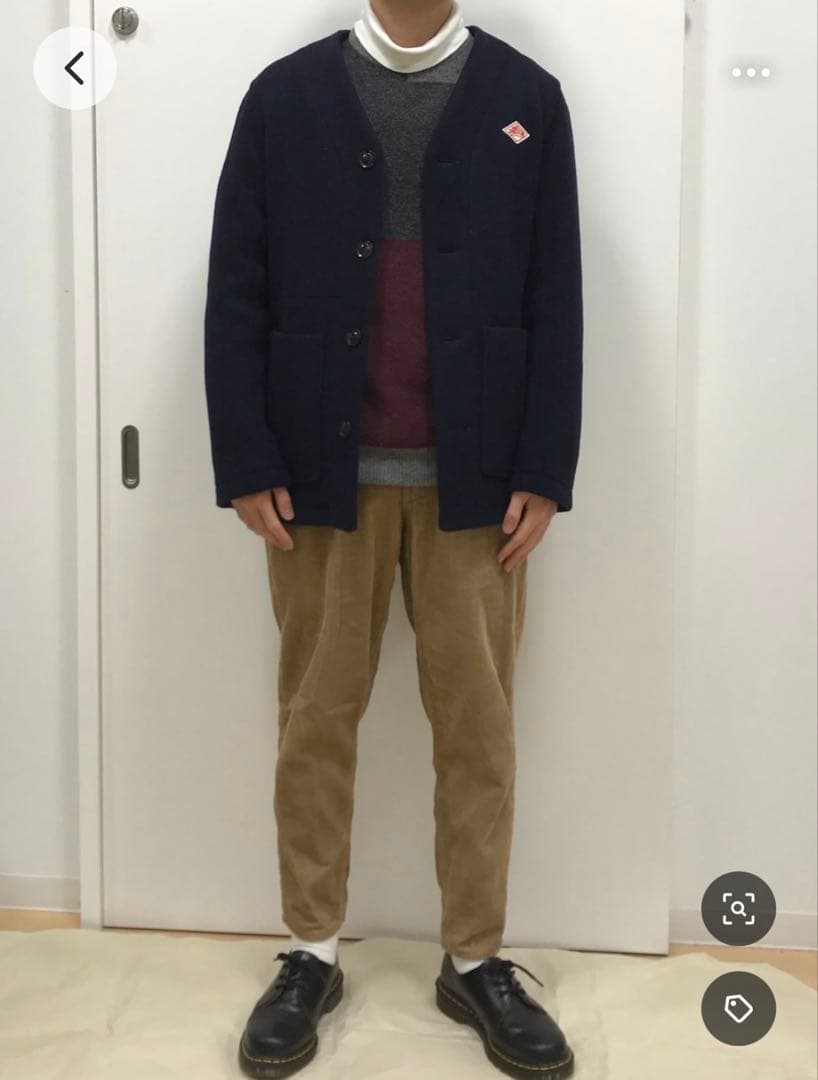 ダントン　ウールモッサ　ノーカラージャケット