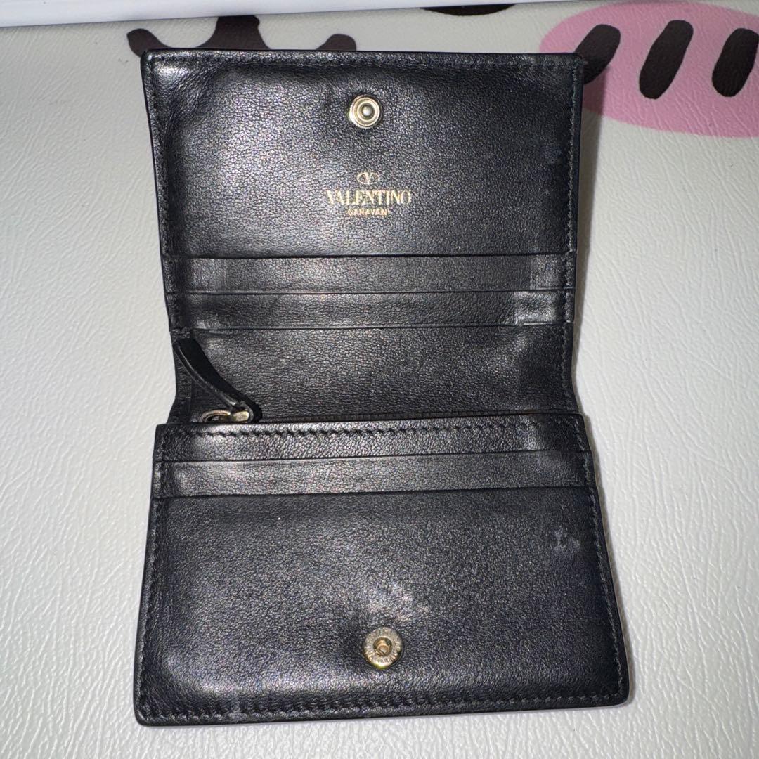 VALENTINO スタッズ 二つ折り財布 黒