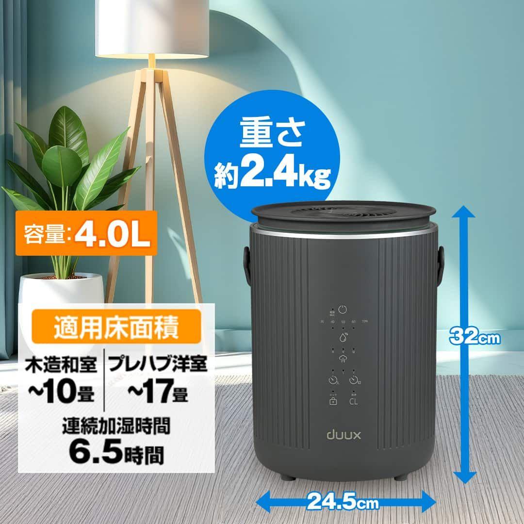 スチーム式加湿器 4L グレー　duux Dawn DXHU40JP