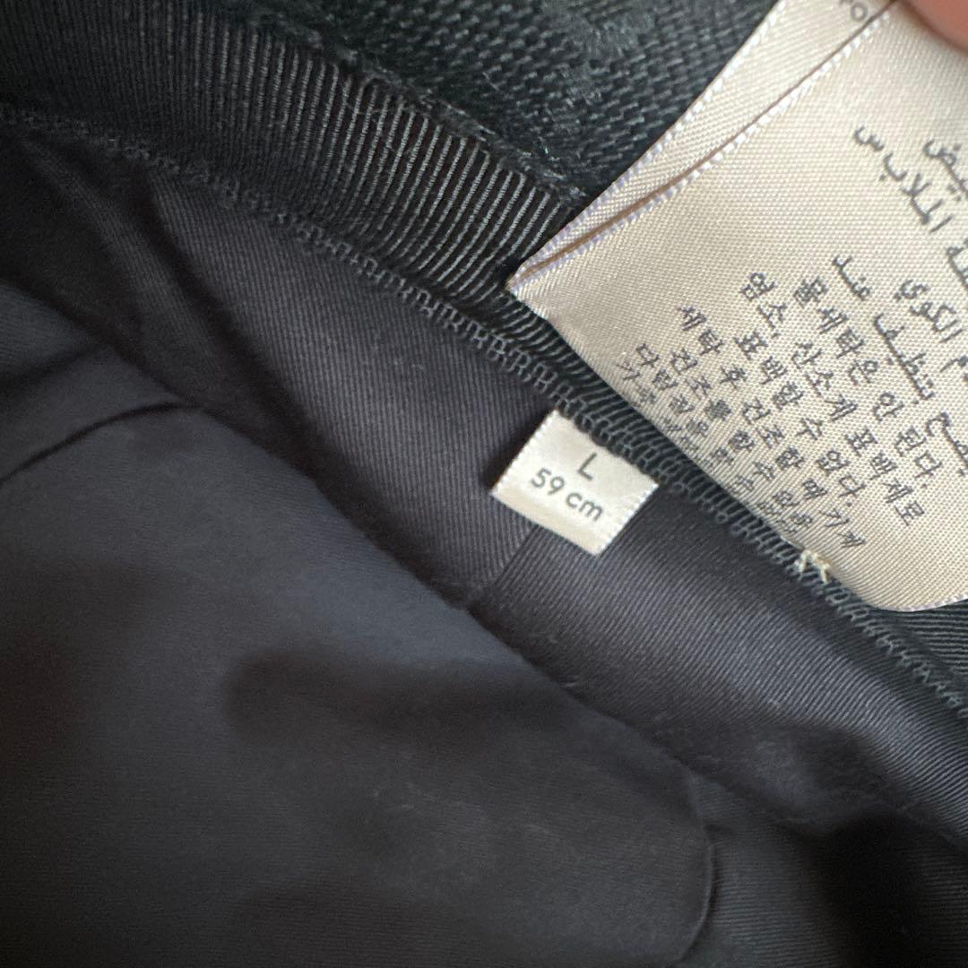 【美品】GUCCI GGロゴ ブラックバケットハット L