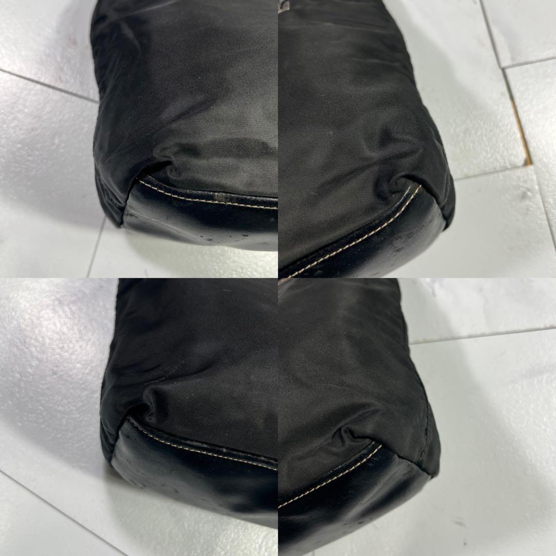 PRADA プラダ テスート レザートートバッグ ナイロン レザー 三角ロゴ