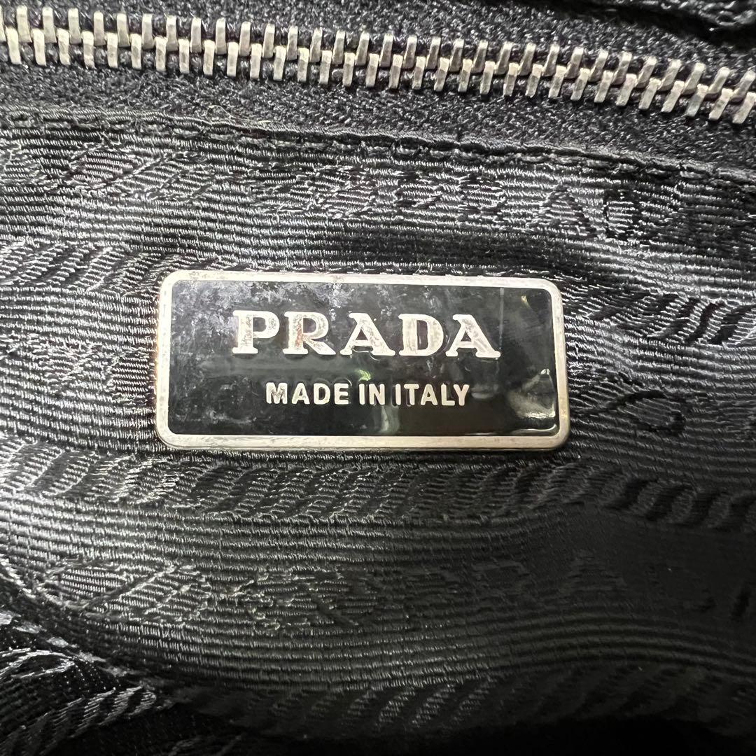 PRADA プラダ テスート レザートートバッグ ナイロン レザー 三角ロゴ