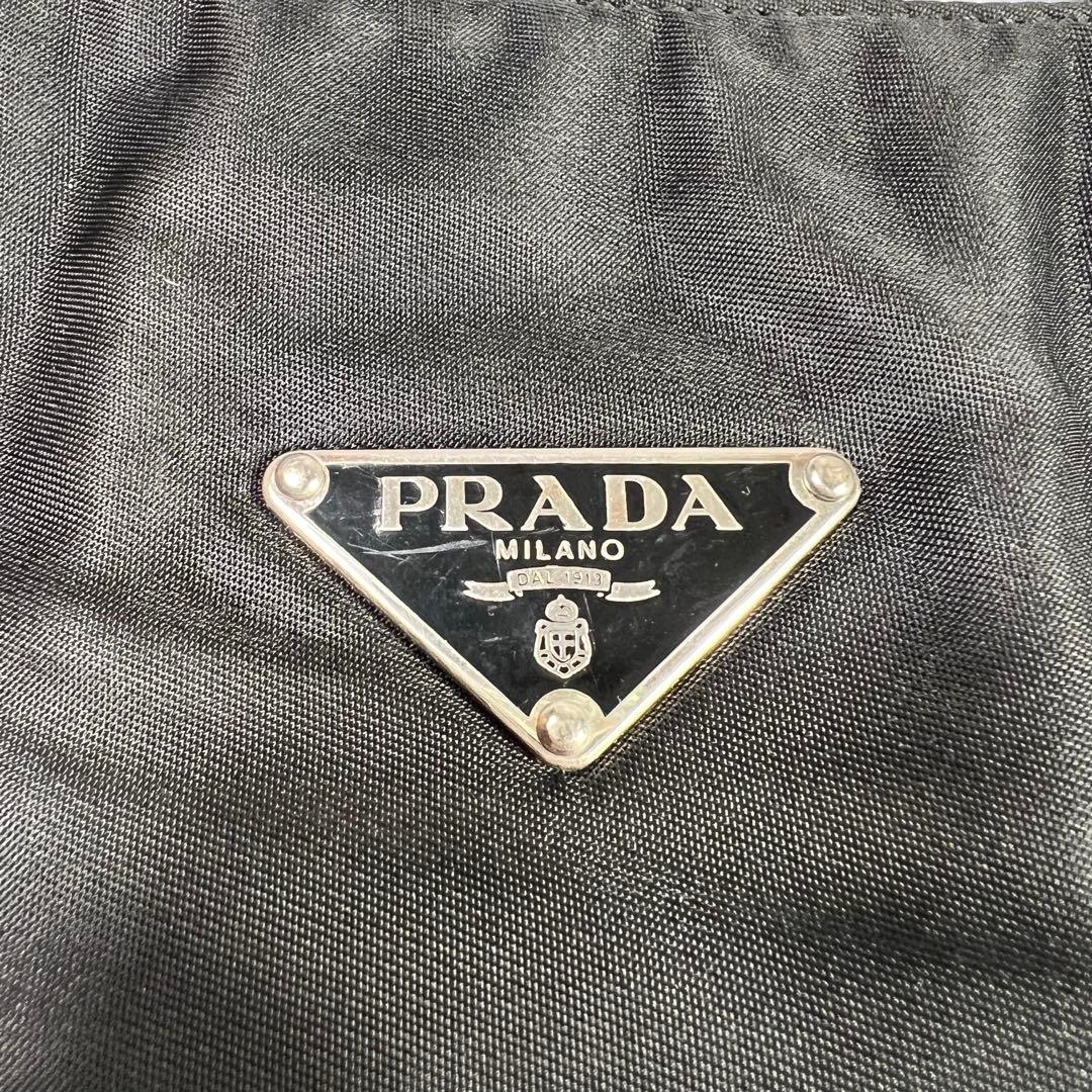 PRADA プラダ テスート レザートートバッグ ナイロン レザー 三角ロゴ