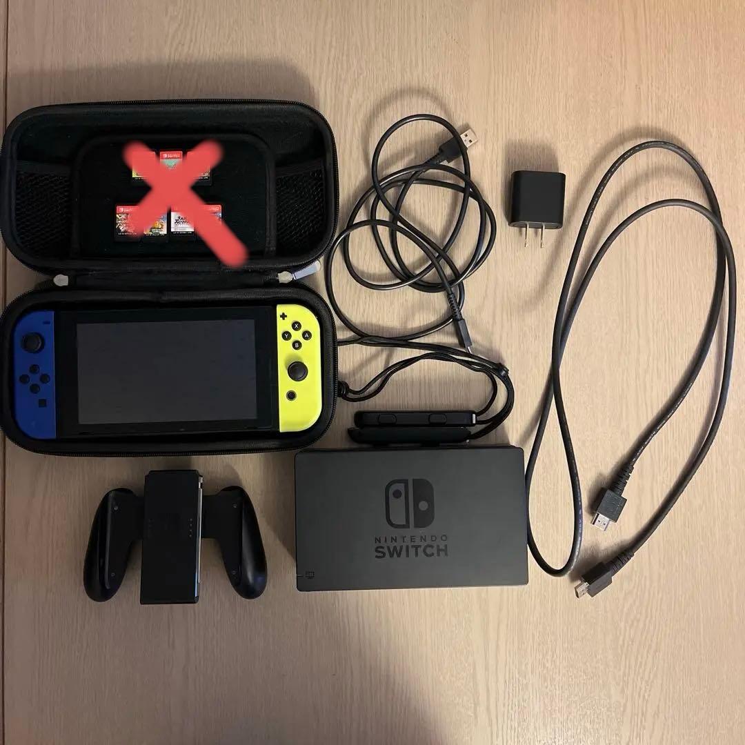 Nintendo Switch Lite 青/黄 本体　写真の付属品付き