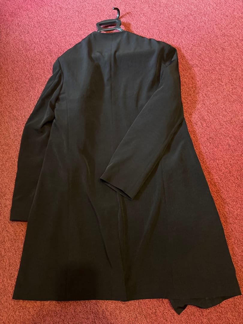 【未使用】Yohji Yamamoto ノーカラー ボタンレス ロングコート