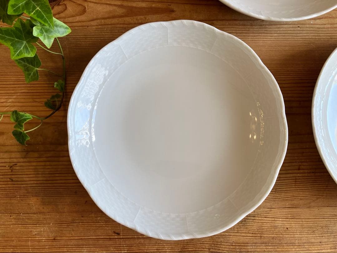 ジノリ　ベッキオホワイト　19ラウンドプレート×3