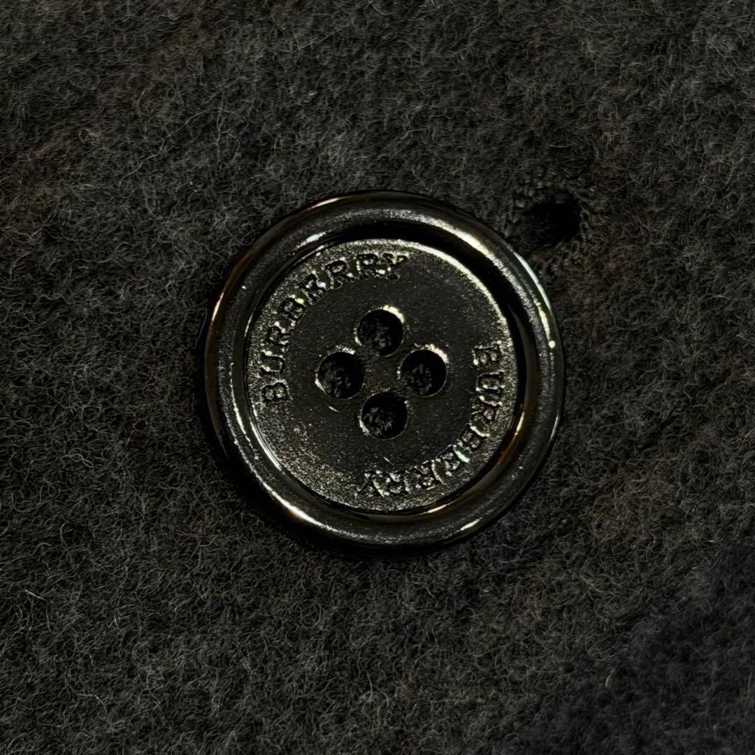 バーバリーロンドン　ウールコート　メガチェック　グレー　カシミヤ混　大きいサイズ