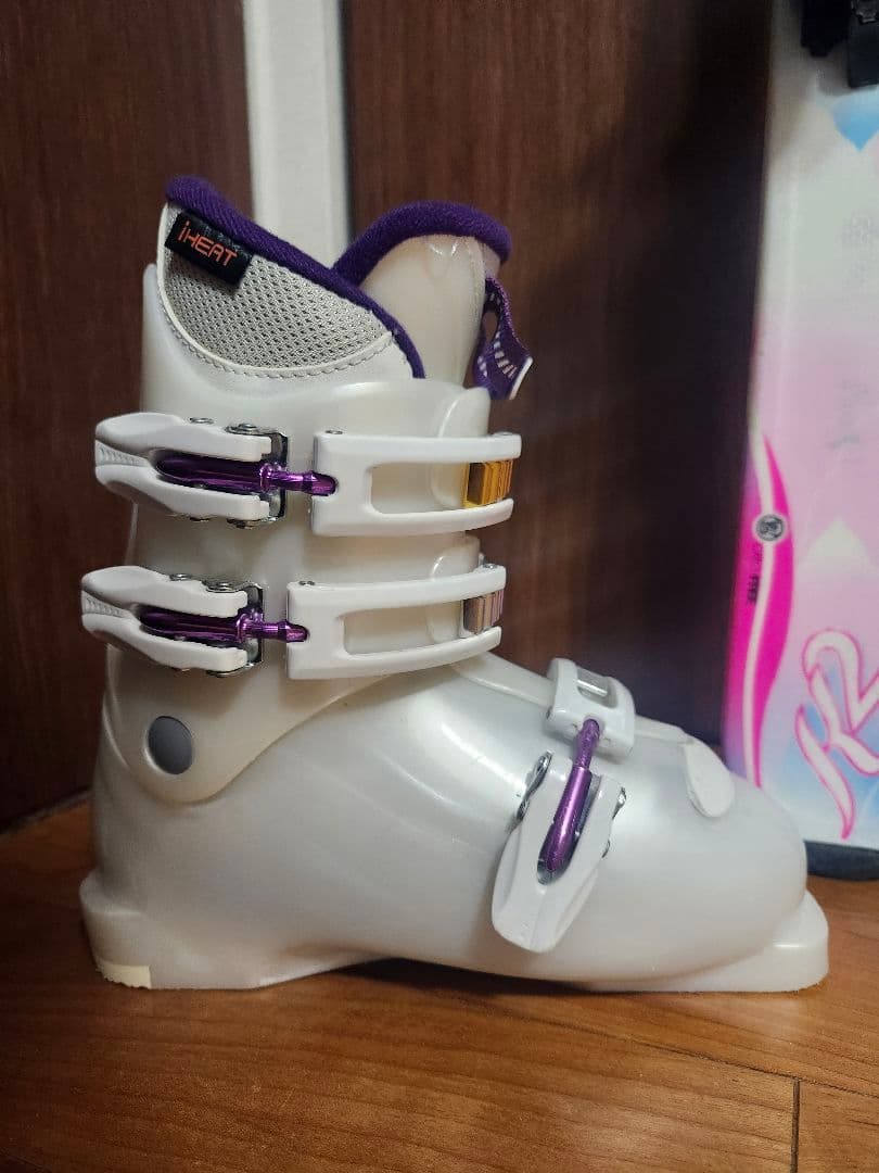 子供スキー4点セット スキー板124cm ブーツ21~22cm ストック90