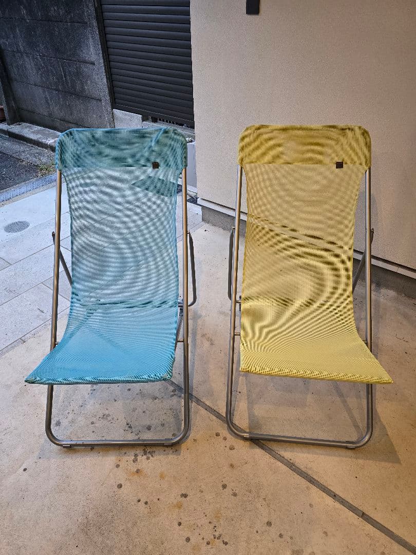 ラフマ メッシュ リクライニングチェア デッキチェア 2脚セット