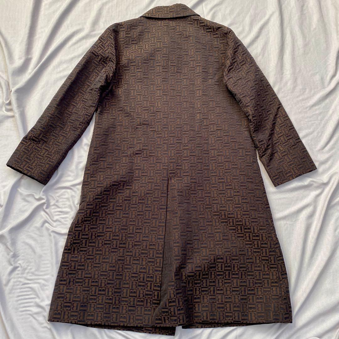 バーバリー ロンドン モノグラム 総柄 チェスターコート 40 ブラウン 美品