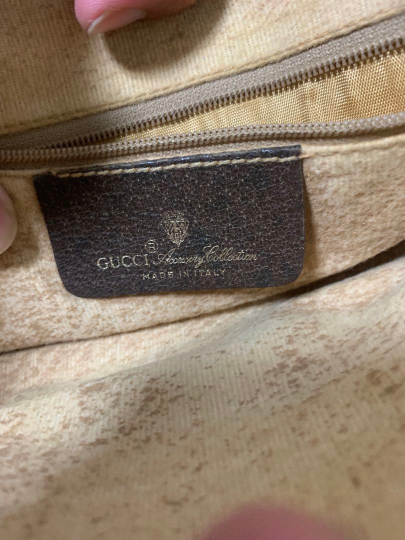 GUCCI 　ヴィンテージ　シェリーライン　GG柄　ショルダーバッグ　難あり