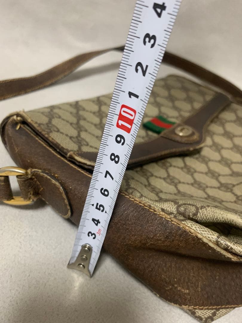 GUCCI 　ヴィンテージ　シェリーライン　GG柄　ショルダーバッグ　難あり