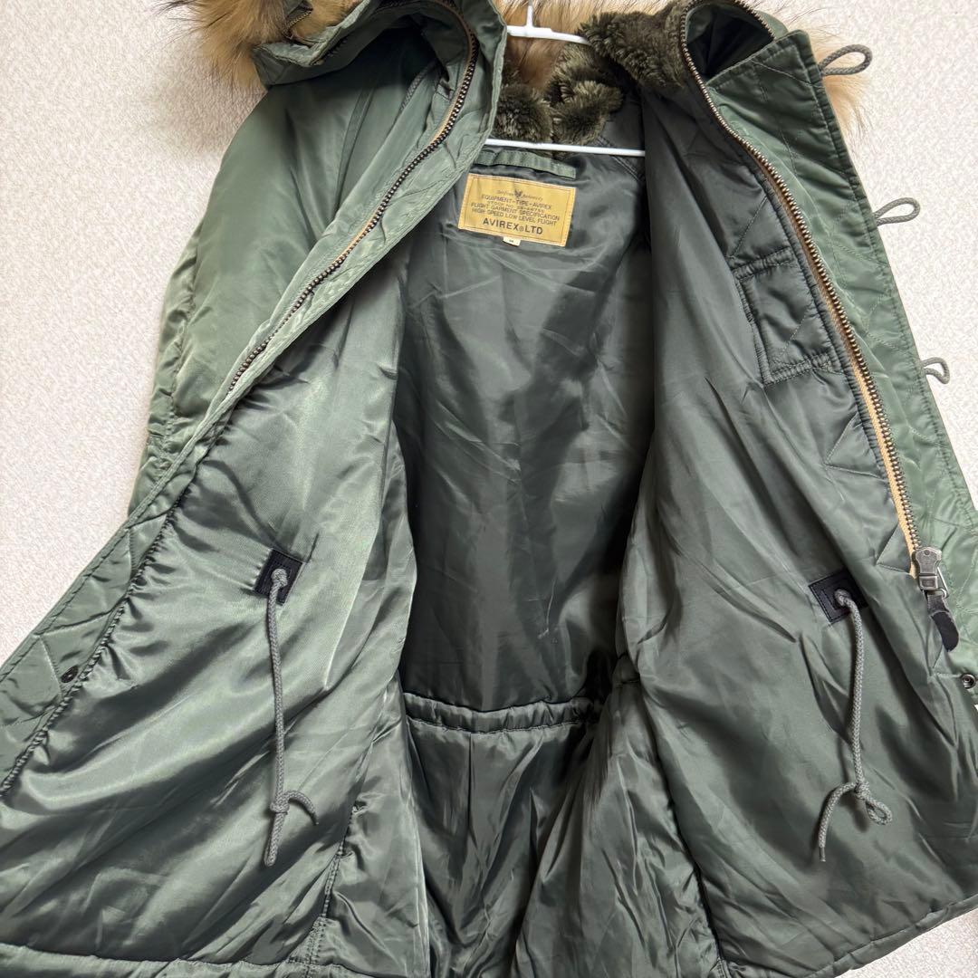 オリーブグリーン ミリタリージャケット ファー付き