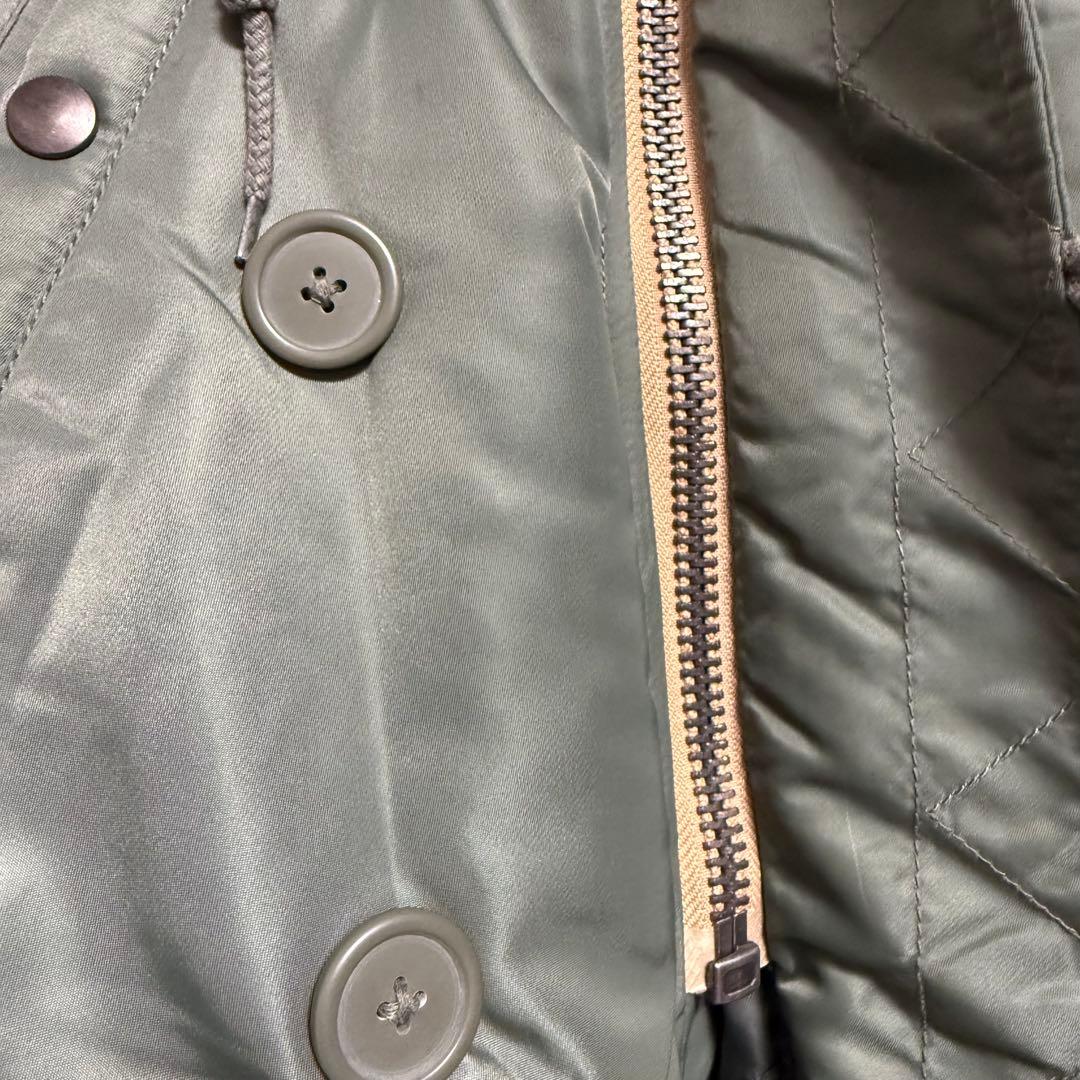 オリーブグリーン ミリタリージャケット ファー付き