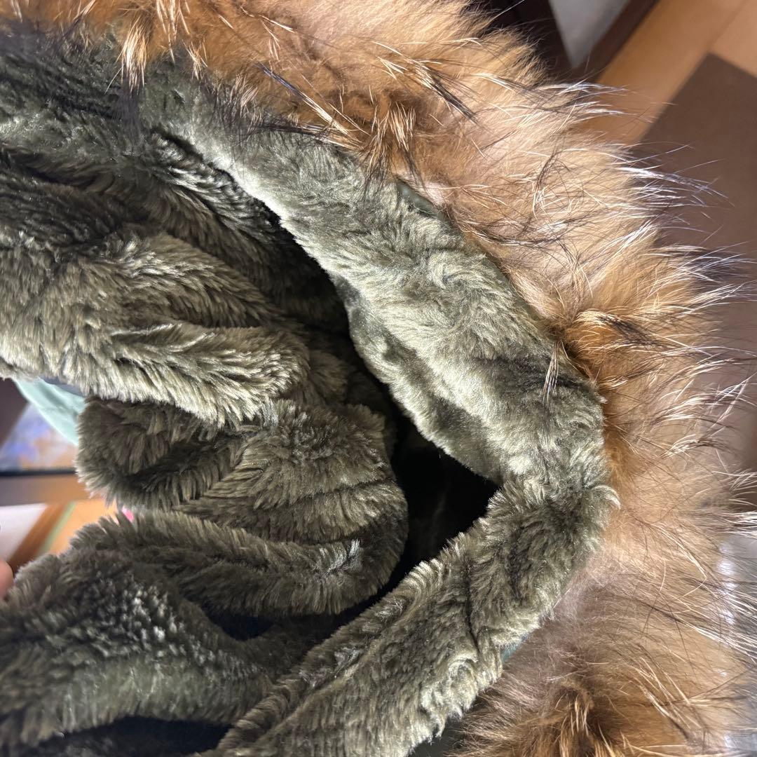 オリーブグリーン ミリタリージャケット ファー付き