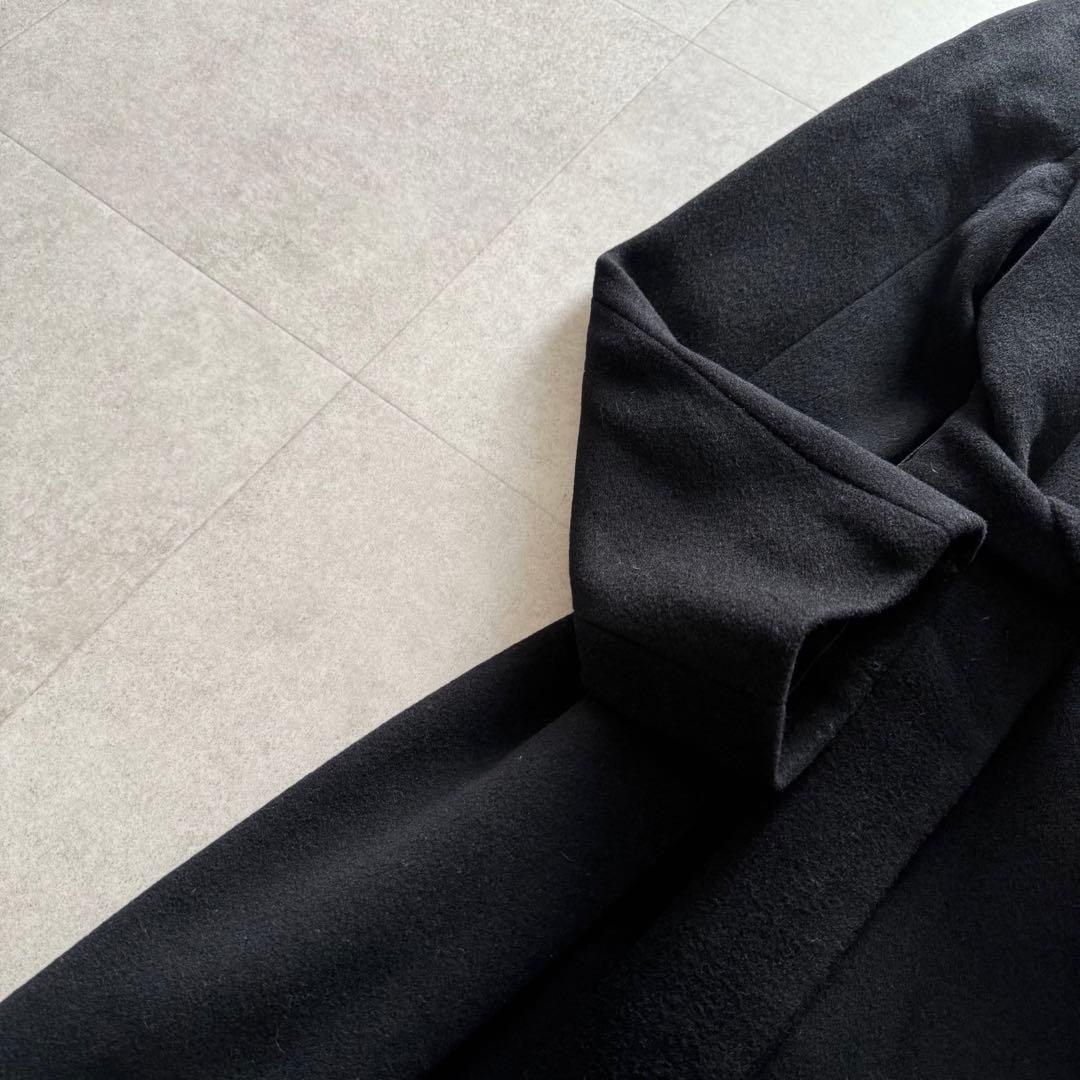 クロエ　ロングコート　ベルト　ウールカシミヤ　黒　42 大きいサイズ