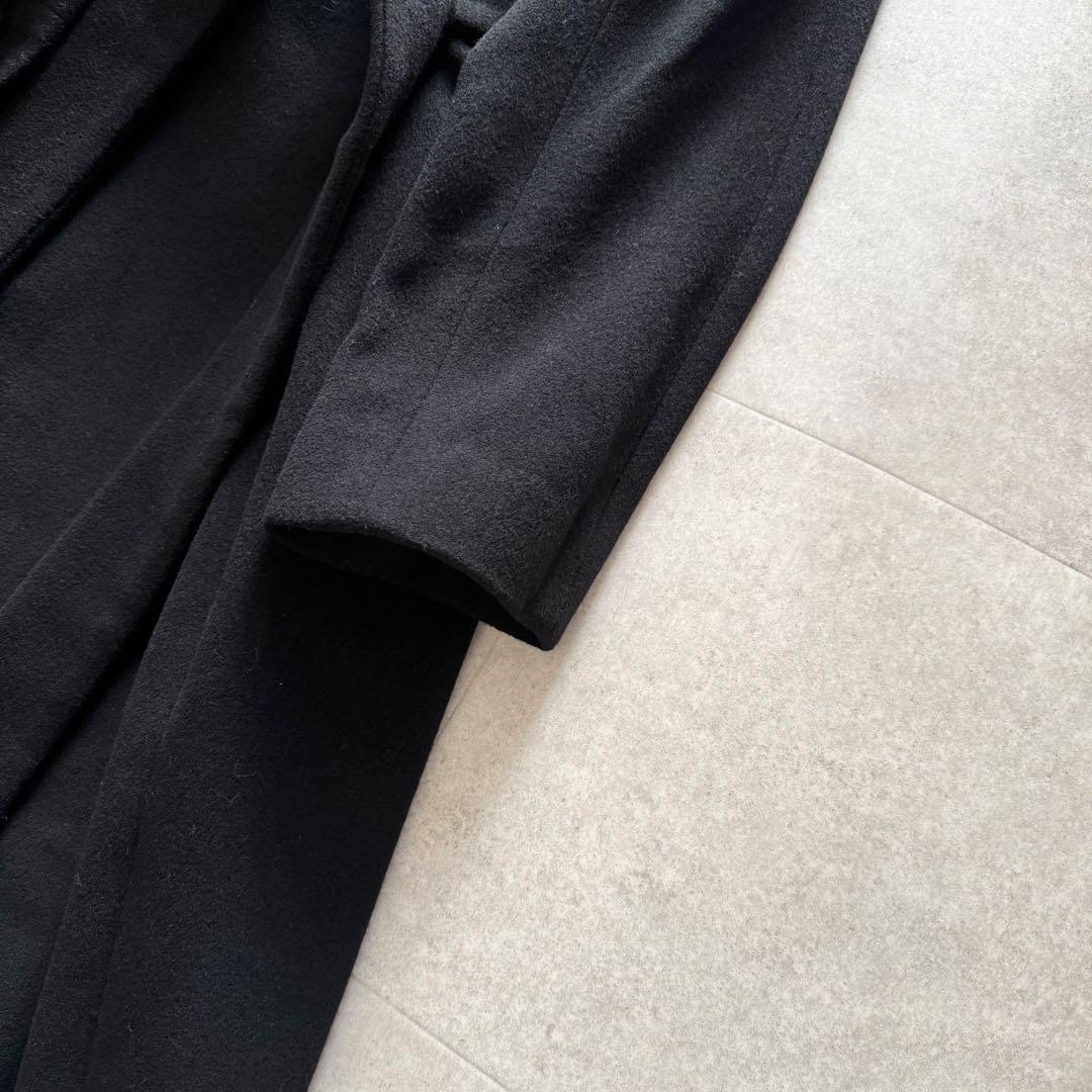 クロエ　ロングコート　ベルト　ウールカシミヤ　黒　42 大きいサイズ