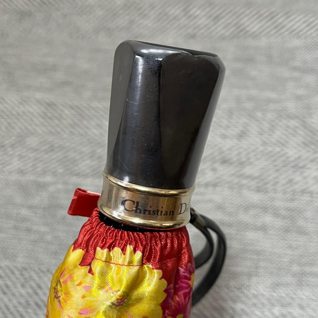 希少　Christian Dior ロゴ総柄　フラワー　花総柄　折りたたみ傘