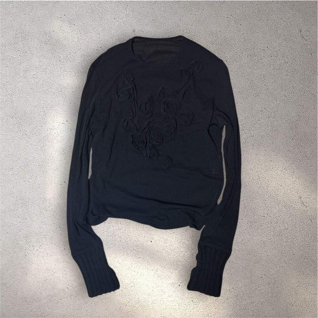 トップス cropped see-through top archive