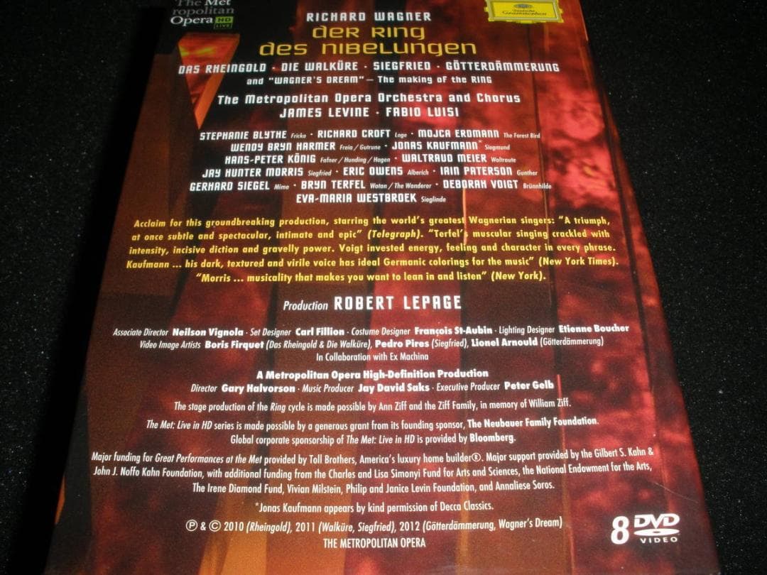 8 DVD ワーグナー ニーベルングの指環 レヴァイン ルパージュ ルイージ