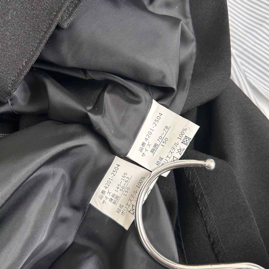 150エルアンノアール卒服女の子入学式ブラック黒フォーマルスーツ