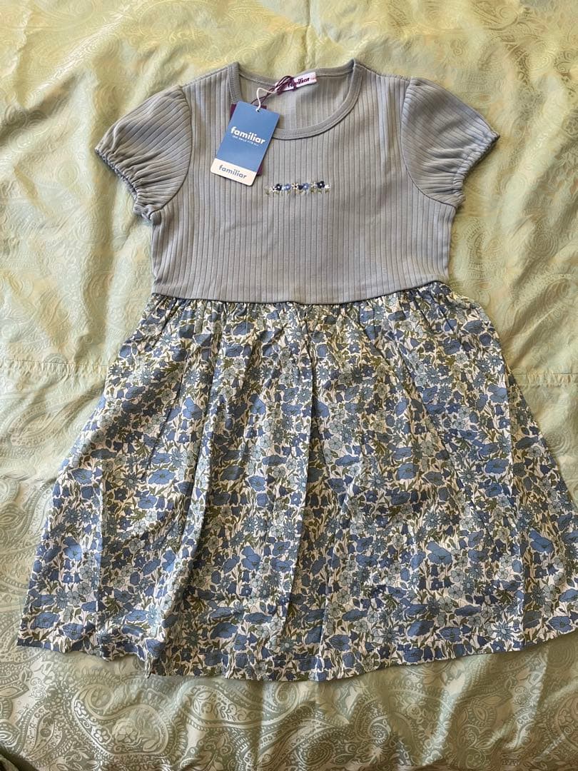 値下げ　タグ付き未使用品　ファミリア　リバティ プリント　ワンピース　120