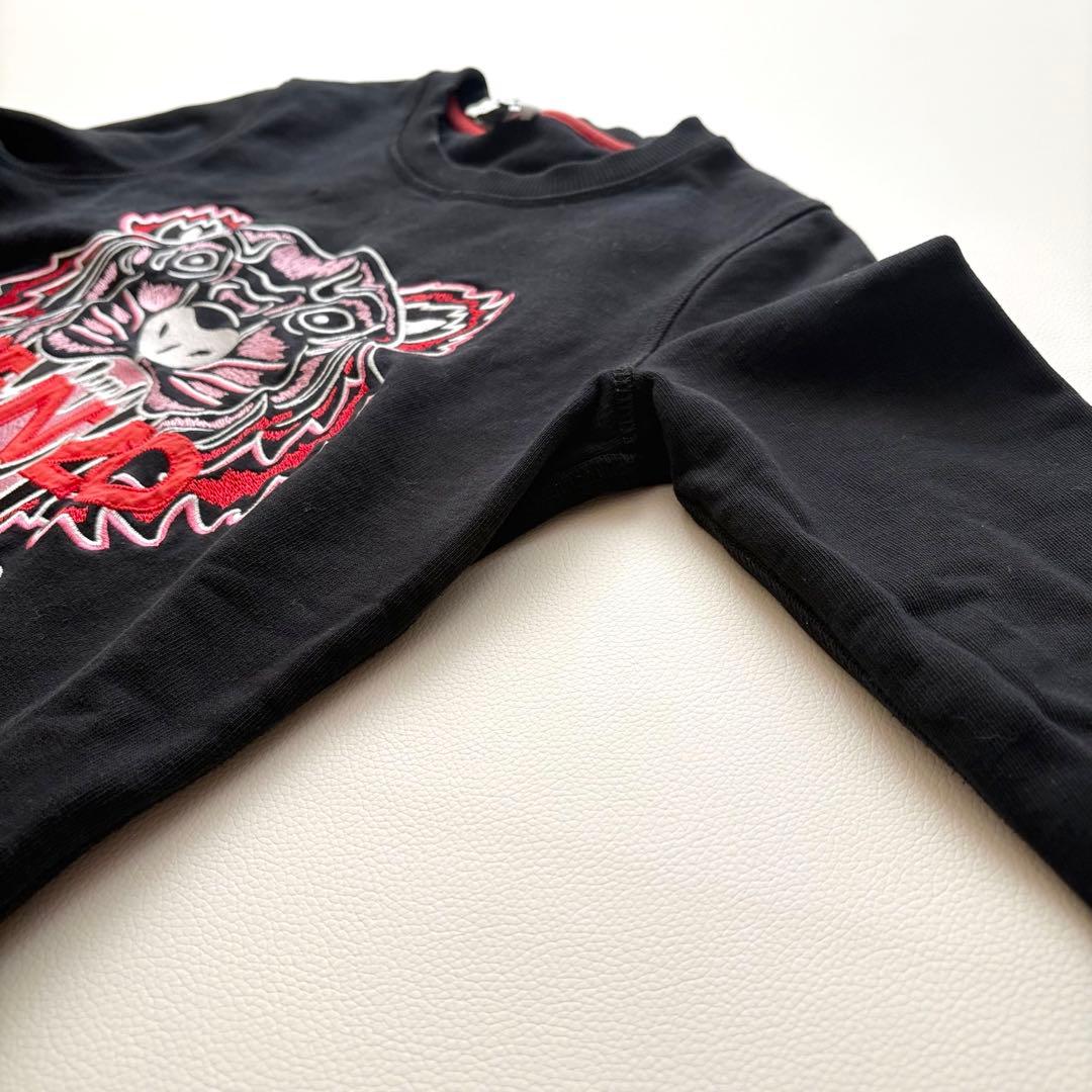 KENZO✨タイガー刺繍 虎 スウェット トレーナー ブラック ピンク XS