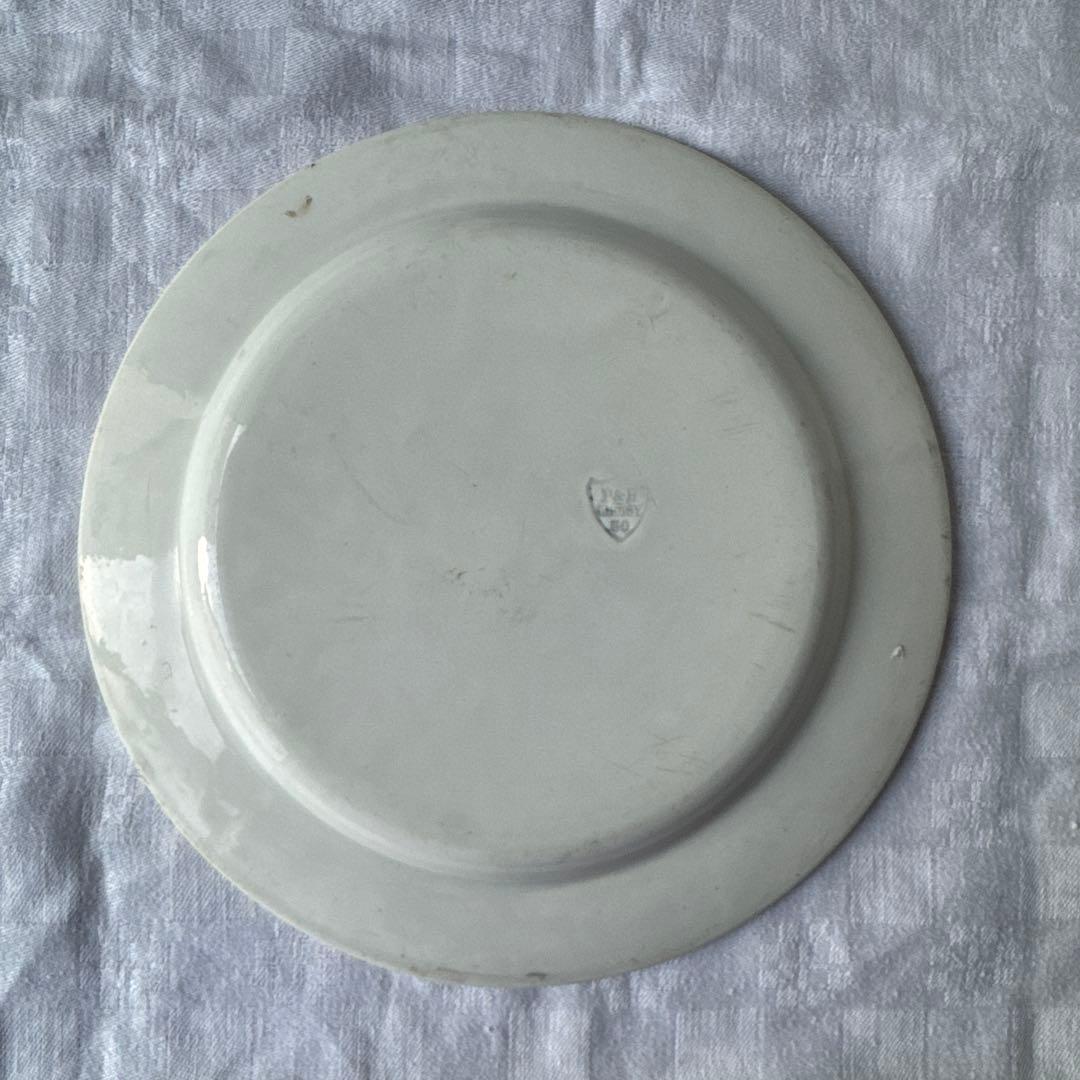 フランスアンティーク　ショワジールロワ　グリザイユ　デザートプレート　平皿