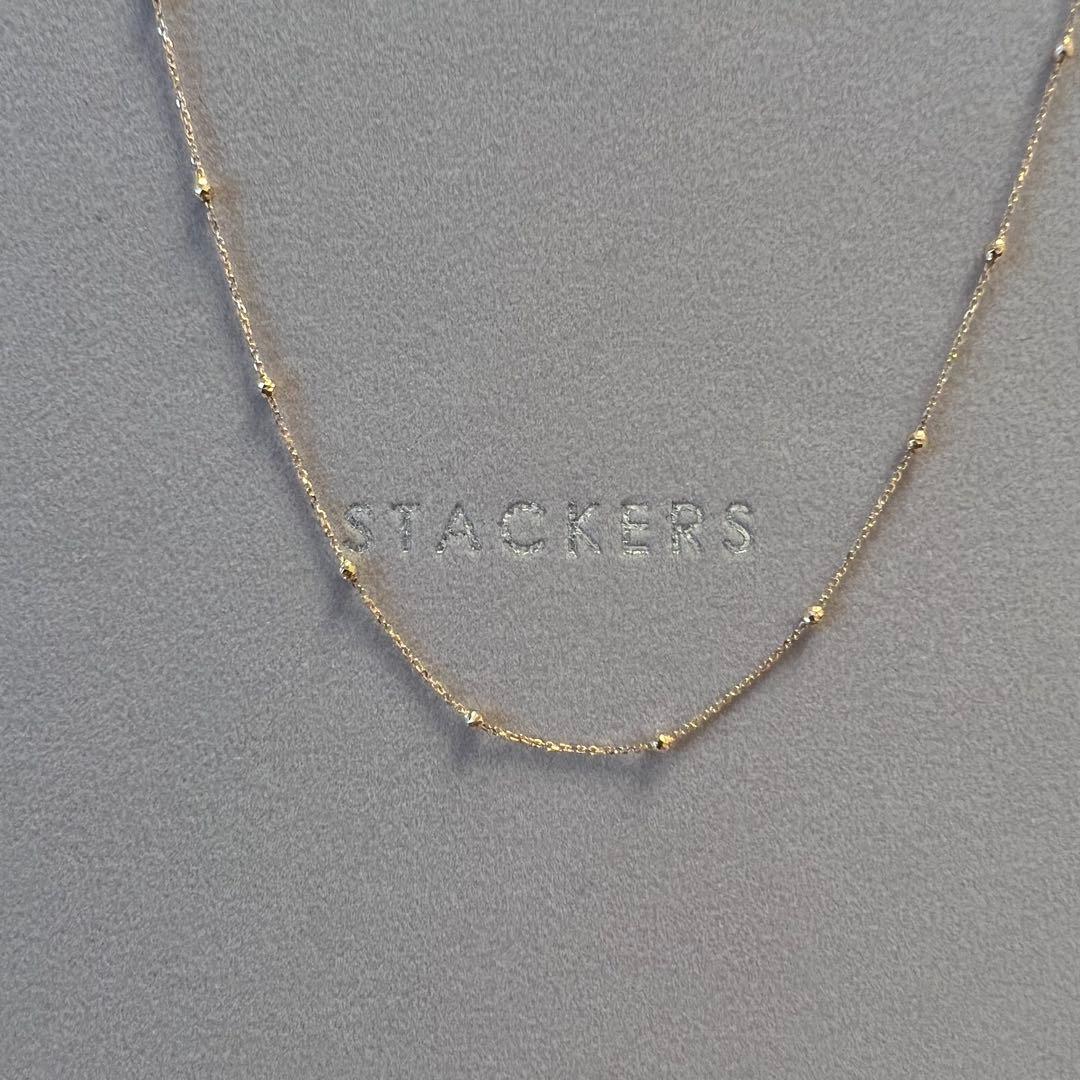 GSTV K18 ピンクゴールド　 可動ビーズチェーンネックレス