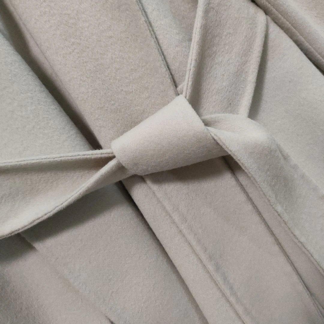 美品 デプレ ダブルフェイスメルトンビーバー ロングコート オーバサイズ 36