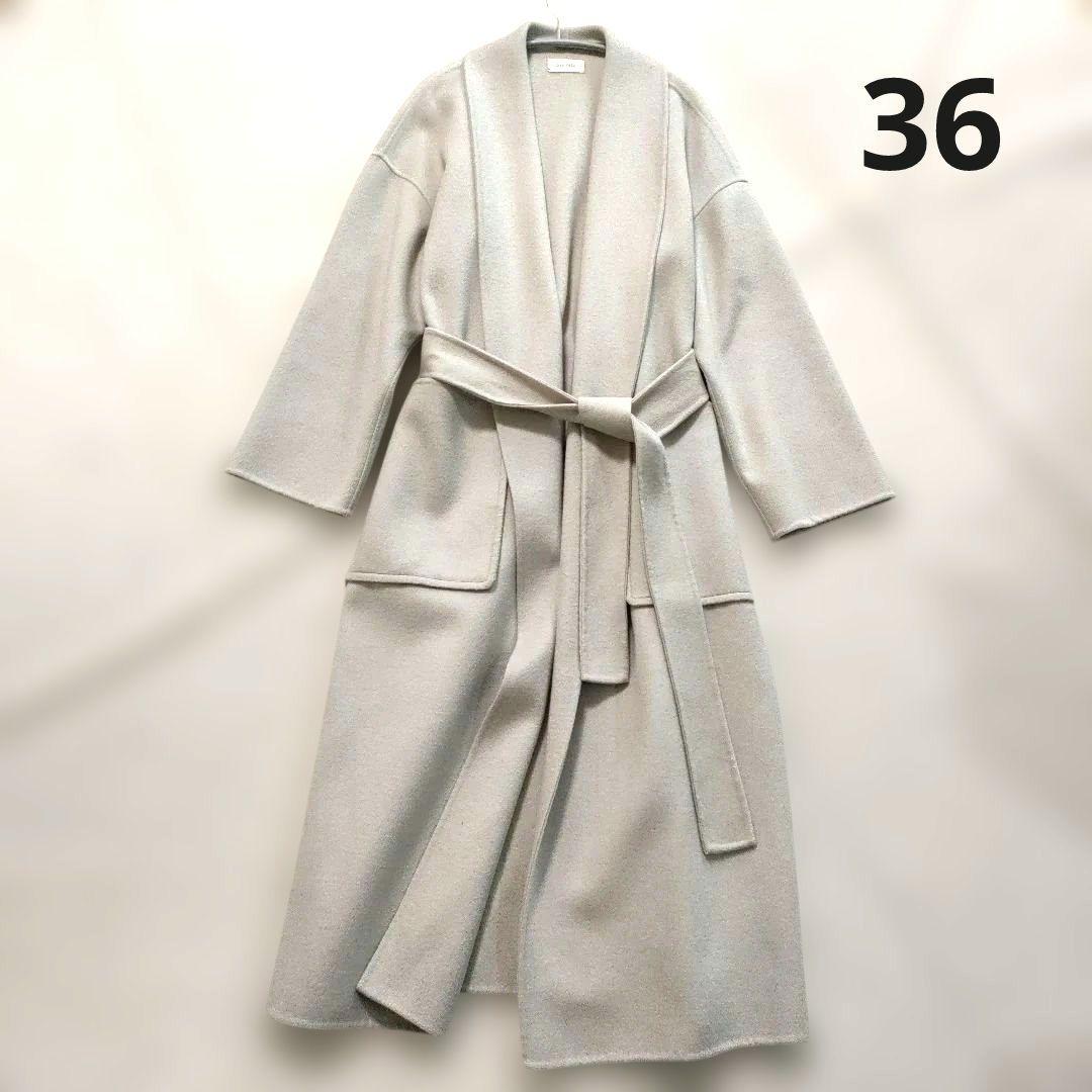 美品 デプレ ダブルフェイスメルトンビーバー ロングコート オーバサイズ 36