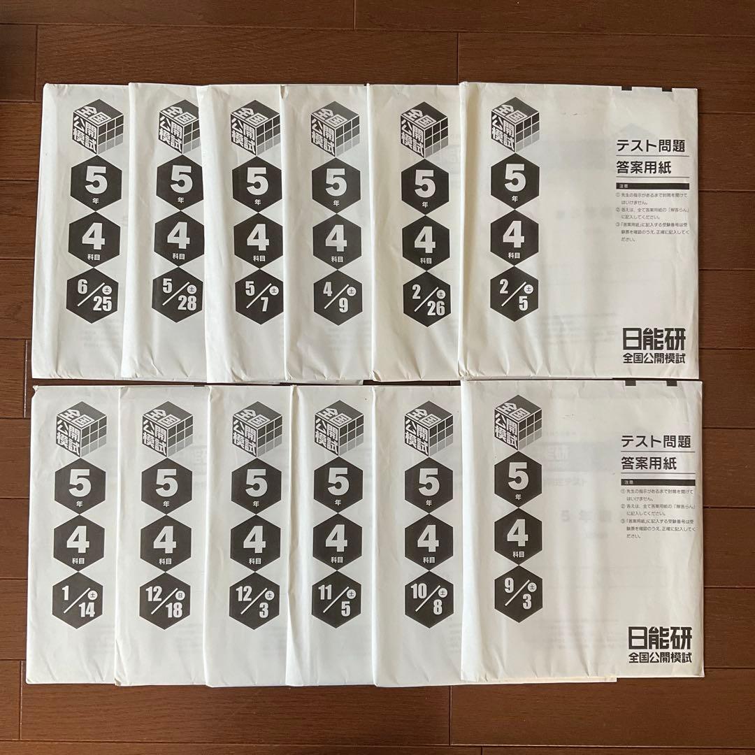 日能研 5年 2022年度　育成+公開+思考力+期間講習+記述力　テスト一式