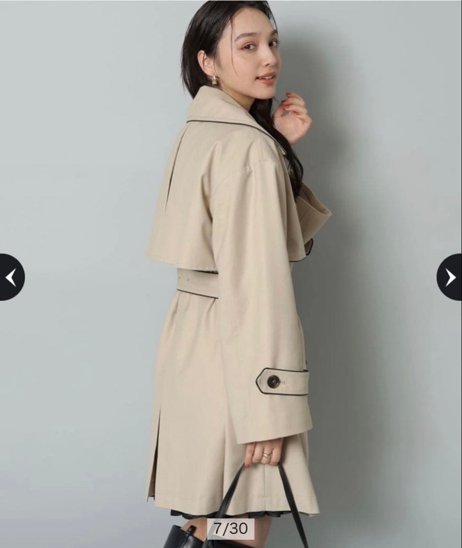 タグ付き新品 リランドチュール ショートレングス Aライン トレンチコート