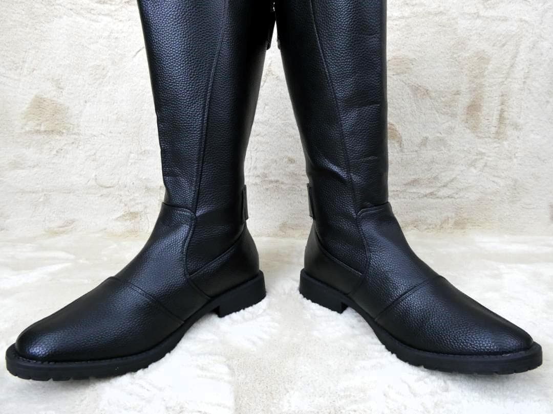 黒２６．５ｃｍ　特攻ブーツ/ブラック ライダーブーツ ロングブーツ 旧車會